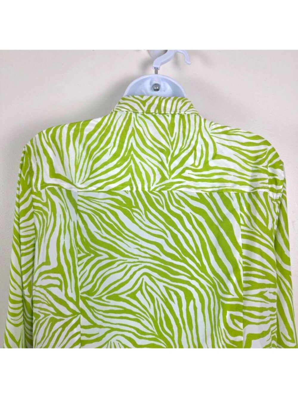 Michael Kors Womens XL Zebra Print Zip Jacket/Shirt Lightweight Stylish - Picture 7 of 9